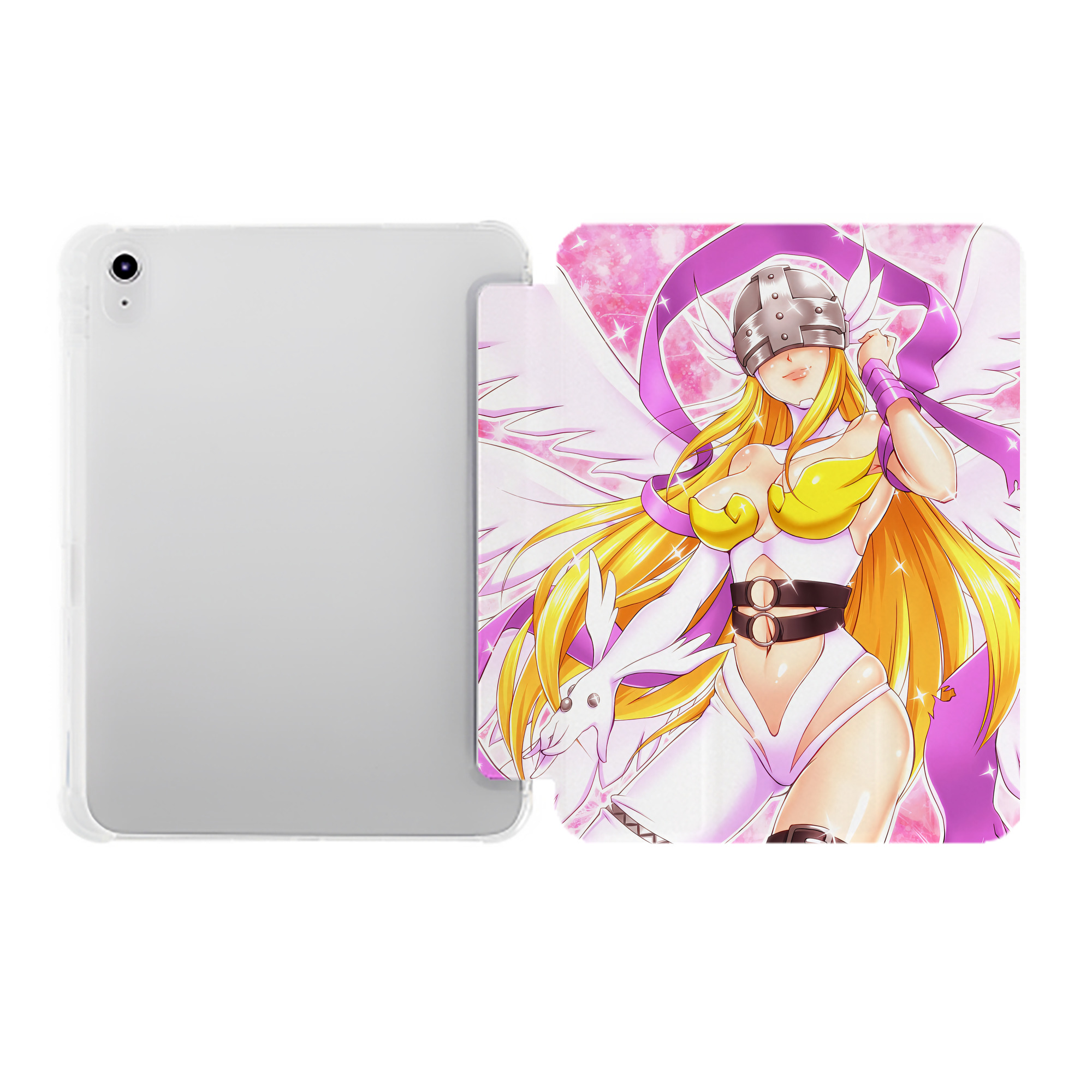 （画像用） Digimon デジタルモンスター/デジモン IPad ケース ペン収納付き 三つ折りスタンド PUレザー×シリコン 対応機種9.5/10.5/10.9インチ